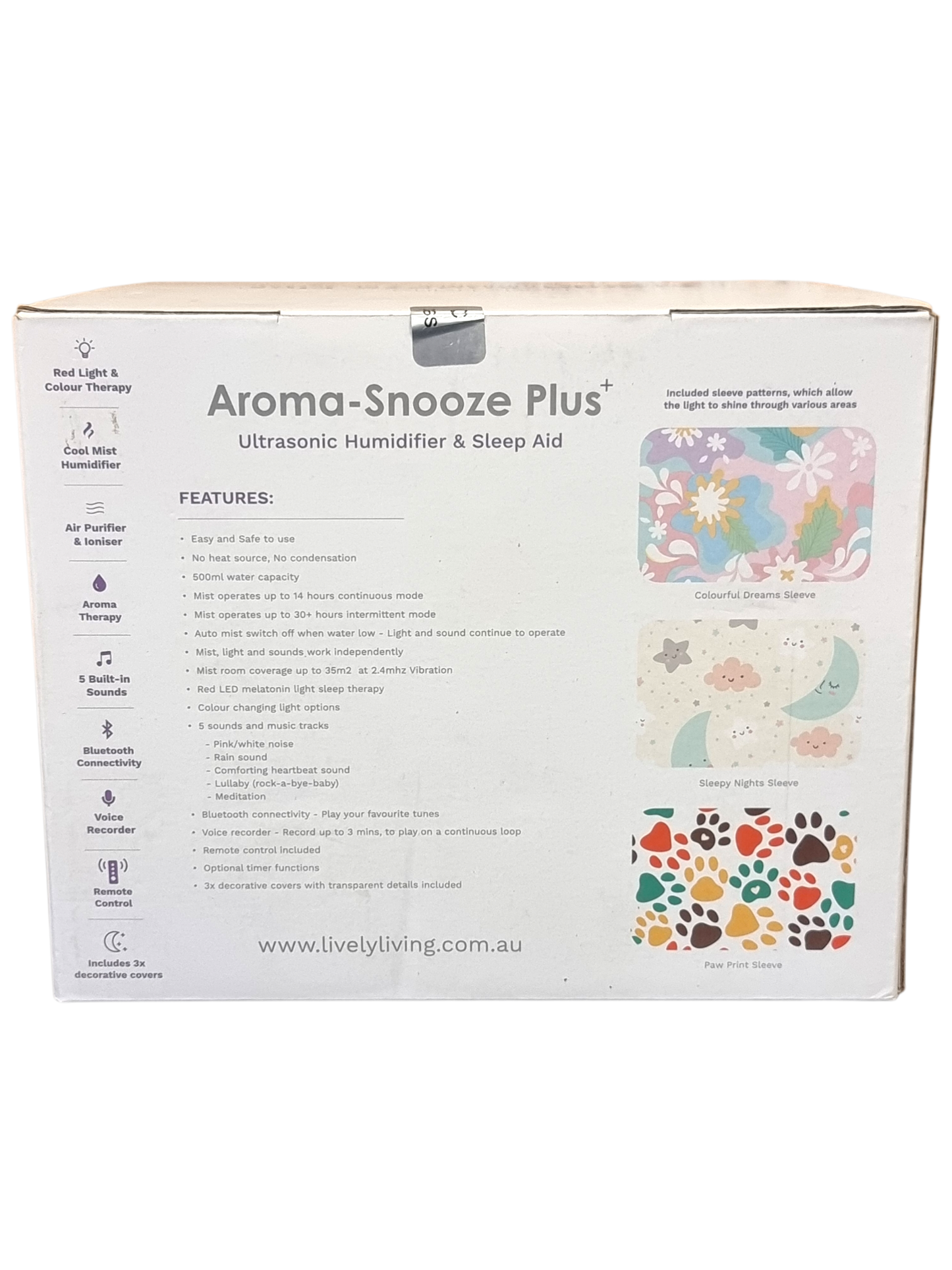 AROMA - SNOOZE PLUS+ ULTRASONIC SLEEP AID DIFFUSER