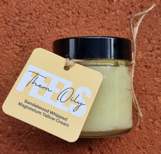 SANDALWOOD WHIPPED MAGNESIUM TALLOW CREAM - 100G