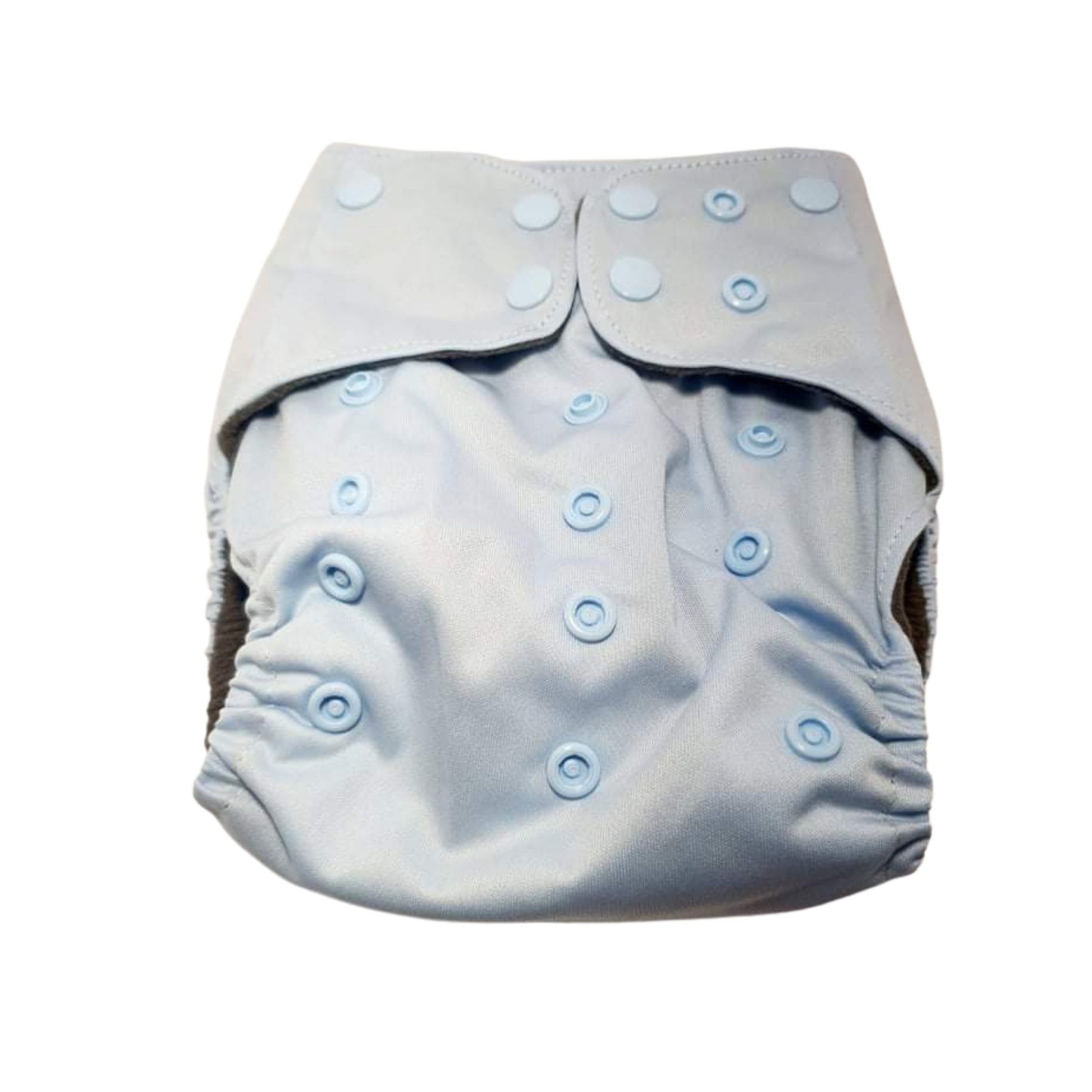 Features & Materials:  Nappy can be adjusted to desired size by snapping onto different rows of buttons on nappy.  Washable, waterproof and breathable.  Nappy comes with pocket to place insert!  Dual gusset assists to prevent leakage and containment   Outer layer polyester with waterproof and breathable TPU, inner layer bamboo charcoal which helps keep baby dry, whilst wicking away moisture. 